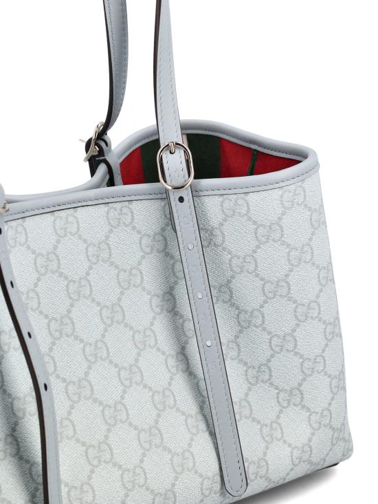 26SS 구찌 GG 엠블럼 미디엄 토트백 815214 FAD6L4943 Clear Blue - GUCCI