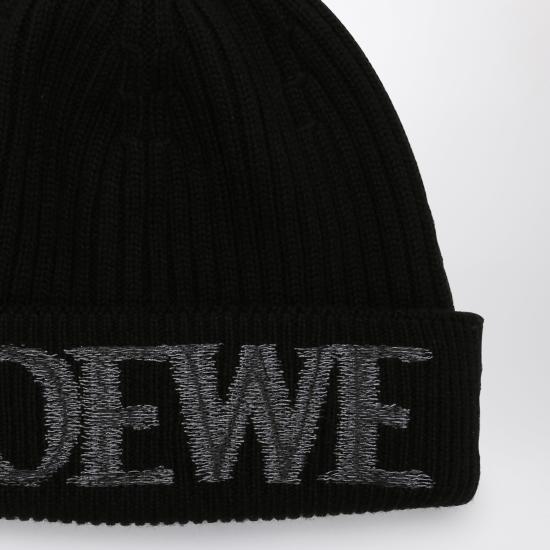 26FW 로에베 로고 자수 울 비니 F540257X23WO Black - LOEWE