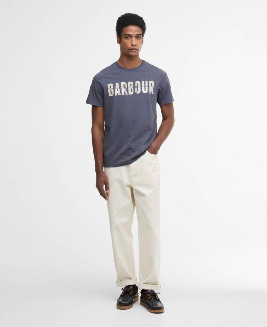 26SS 바버 반팔 티셔츠 MTS1275 MTS NY51 Washed navy - BARBOUR