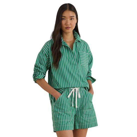 26SS 랄프 로렌 셔츠 200P07906001 GREEN WHITE MULTI - RALPH LAUREN