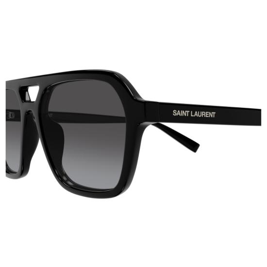 26SS 생로랑 선글라스 컷아웃 브릿지 디테일이 돋보이는 오버사이즈 스퀘어 - SAINT LAURENT