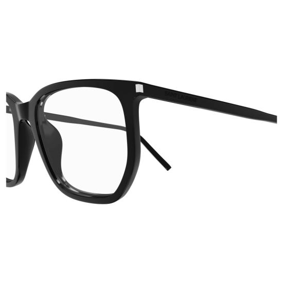 25FW 생로랑 안경 SL 802 볼드 직사각형 블랙 아세테이트 안경 - SAINT LAURENT