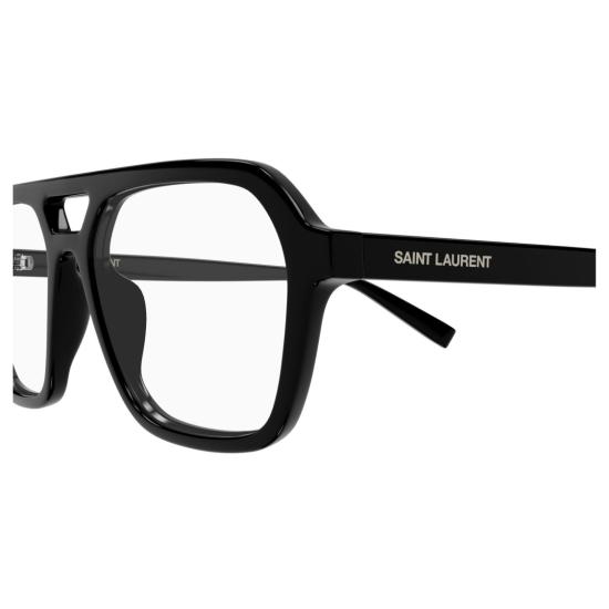 26SS 생로랑 안경 재활용 아세테이트 소재의 기하학적 더블 브릿지 안경 - SAINT LAURENT