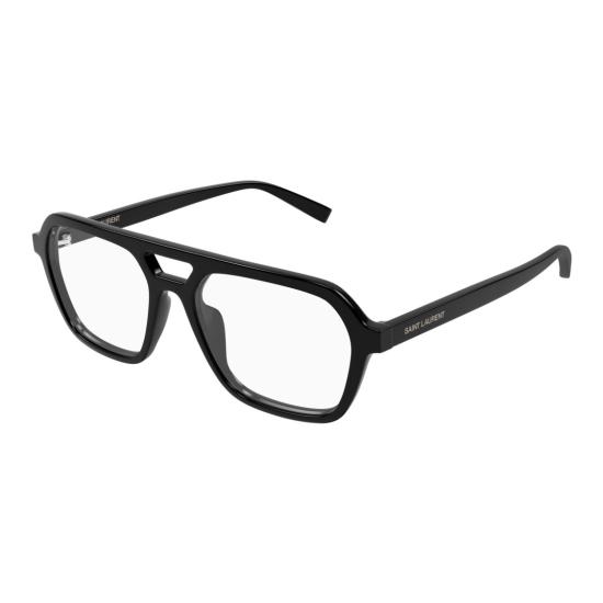 26SS 생로랑 안경 재활용 아세테이트 소재의 기하학적 더블 브릿지 안경 - SAINT LAURENT