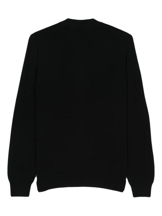 26SS 꼼데가르송 V넥 하트 와펜 가디건 AXN008051 1 BLACK - COMME DES GARCONS
