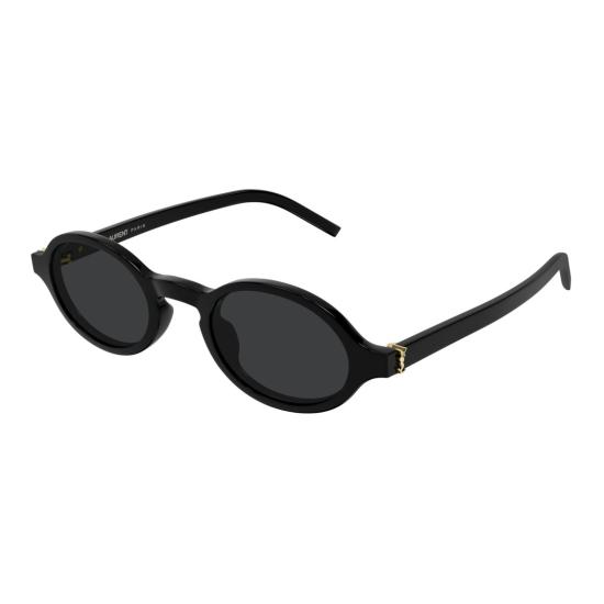 26SS 생로랑 선글라스 골드톤 로고 디테일이 있는 둥근 프레임 - SAINT LAURENT