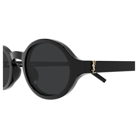 26SS 생로랑 선글라스 골드톤 로고 디테일이 있는 둥근 프레임 - SAINT LAURENT