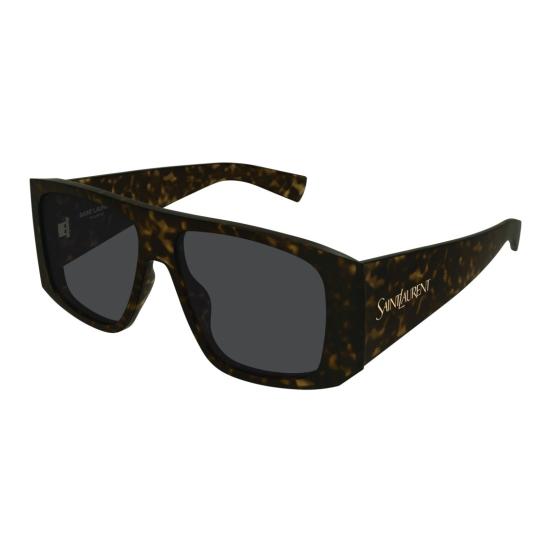 25FW 생로랑 선글라스 SL 832 호피무늬 직사각형 - SAINT LAURENT