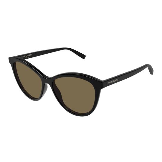 26SS 생로랑 선글라스 은은한 로고 디테일이 돋보이는 유광 블랙 캣아이 - SAINT LAURENT
