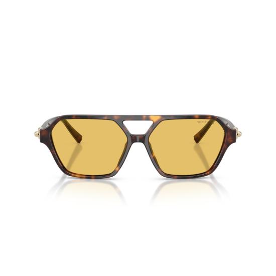 26SS 티파니앤코 선글라스 기하학적 무늬의 호피무늬  (호박색 렌즈) - TIFFANY & CO