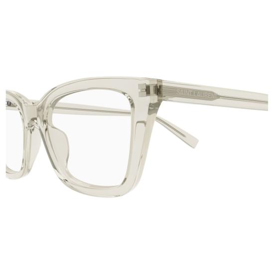 26SS 생로랑 안경 반투명 재활용 아세테이트 소재의 오버사이즈 사각 프레임 - SAINT LAURENT
