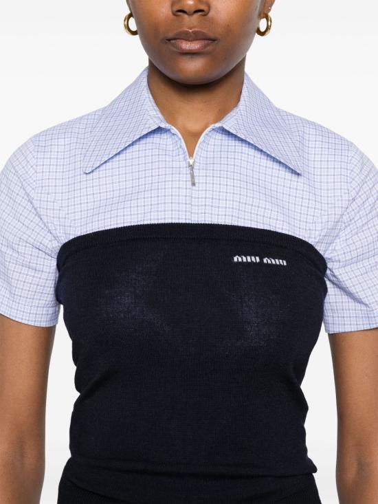 26SS 미우미우 민소매 티셔츠 MMV288 16WJF0008 Blu - MIU MIU