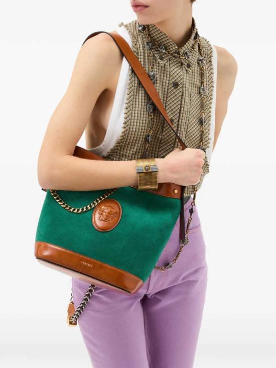 26SS 베르사체 숄더백 10234601A17850 2NL7J LEATHER ABSINTHE GOLD 82 - VERSACE
