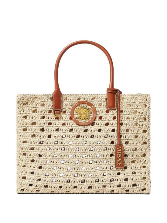 26SS 베르사체 토트백 10047411A16999 2KJ8V NATURAL AMBRER VERSACE GOLD