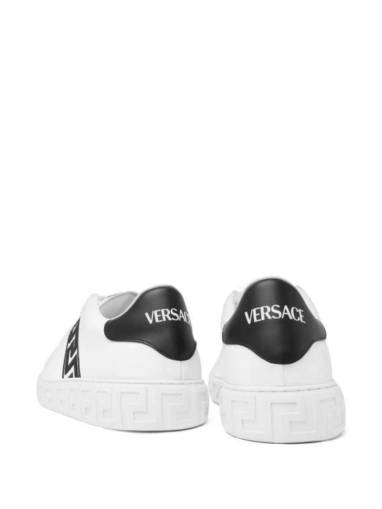 26SS 베르사체 그레카 로고 스니커즈 10144601A00776 2W020 WHITE BLACK - VERSACE