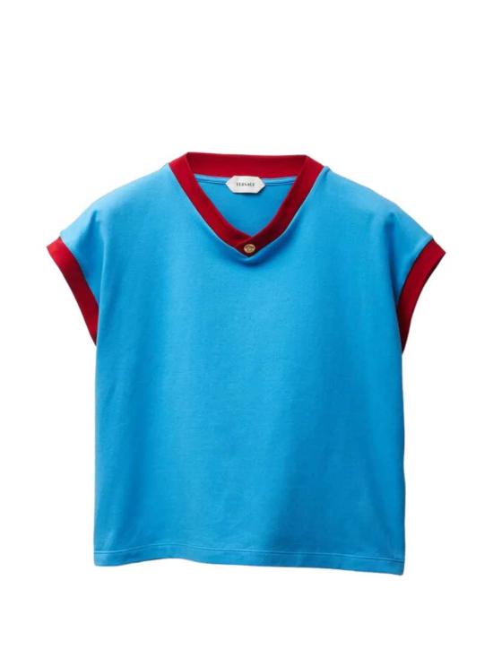 26SS 베르사체 반팔 티셔츠 10245861A17894 2VN80 AZURE