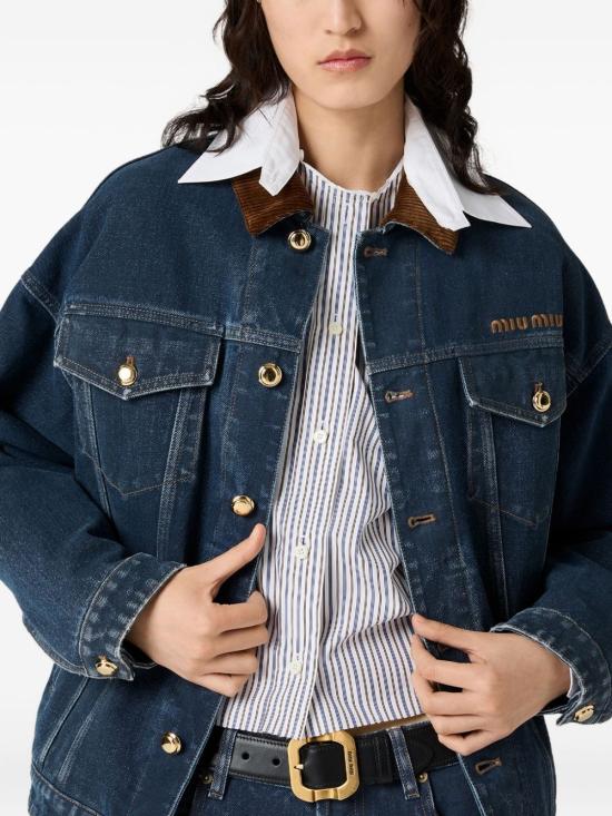 26SS 미우미우 자켓 GWB280 175OF0008 Blu - MIU MIU