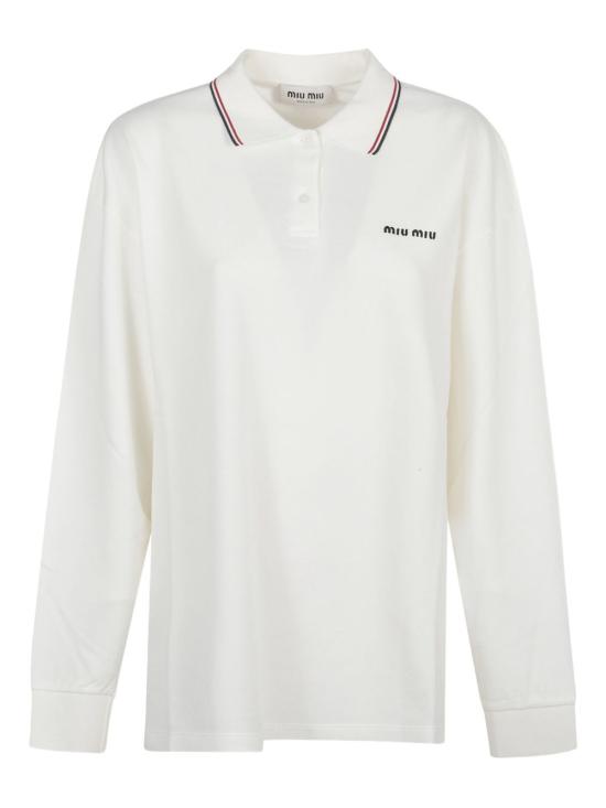 26SS 미우미우 폴로 티셔츠 MJL019 1612F0V5U White