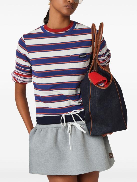 26SS 미우미우 반팔 티셔츠 MJN537 14RTF03SP Blue - MIU MIU