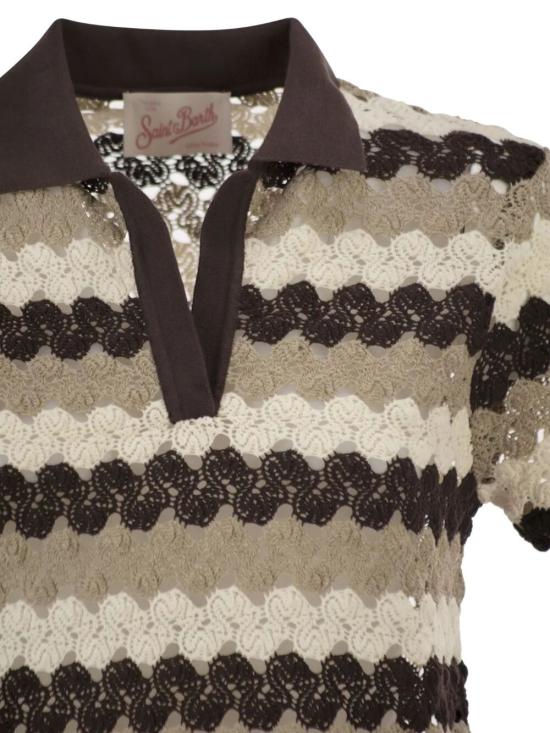 26SS 세인트바쓰 폴로 티셔츠 LAA0001 08955L CROCHET STRIPES WAVE 1810 - MC2 SAINT BARTH