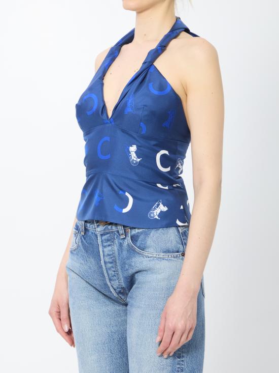 26SS 셀린느 반팔 티셔츠 RX0LX3K49 GDR0 BLUE - CELINE