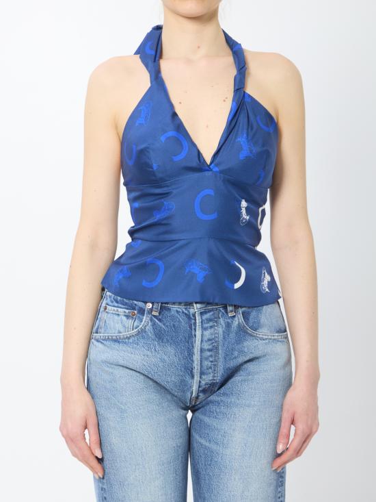 26SS 셀린느 반팔 티셔츠 RX0LX3K49 GDR0 BLUE