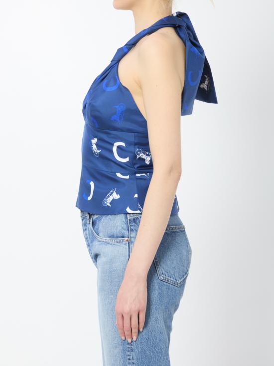 26SS 셀린느 반팔 티셔츠 RX0LX3K49 GDR0 BLUE - CELINE