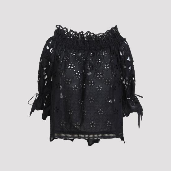26SS 에르마노 설비노 반팔 티셔츠 D484K606QYD 95708 BLACK - ERMANNO SCERVINO