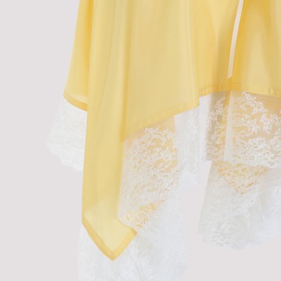 26SS 생로랑 숏 원피스 858265Y7J19 7262 YELLOW ORANGE - SAINT LAURENT