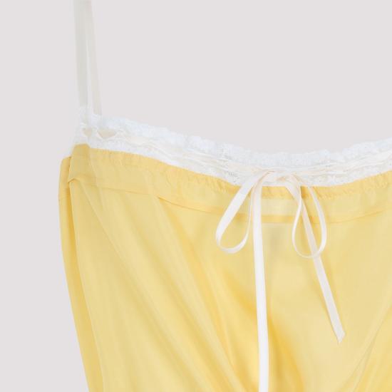 26SS 생로랑 숏 원피스 858265Y7J19 7262 YELLOW ORANGE - SAINT LAURENT