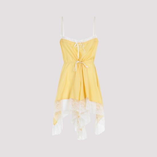 26SS 생로랑 숏 원피스 858265Y7J19 7262 YELLOW ORANGE - SAINT LAURENT