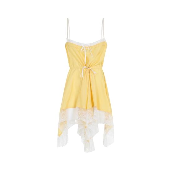 26SS 생로랑 숏 원피스 858265Y7J19 7262 YELLOW ORANGE
