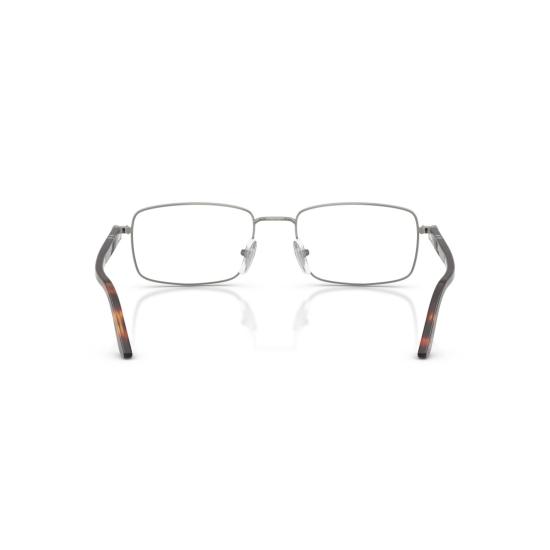 26SS 페르솔 안경 호피무늬 장식이 있는 직사각형 금속 프레임 안경 - PERSOL
