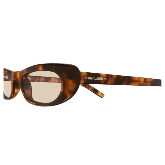 25FW 생로랑 선글라스 SL 557 쉐이드 슬림 오벌 호피무늬 - SAINT LAURENT