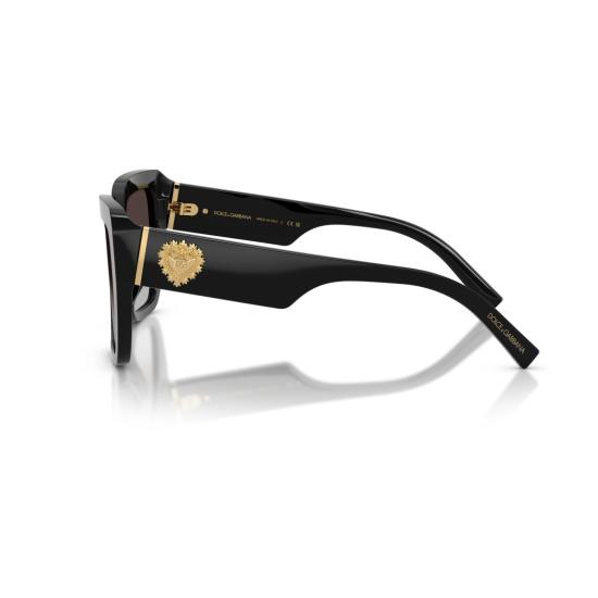 26SS 돌체앤가바나 선글라스 하트 장식이 있는 오버사이즈 사각 프레임 - DOLCE & GABBANA