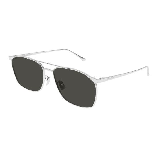 25FW 생로랑 선글라스 SL 796 빈센트 직사각형 실버 메탈 - SAINT LAURENT