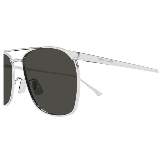 25FW 생로랑 선글라스 SL 796 빈센트 직사각형 실버 메탈 - SAINT LAURENT
