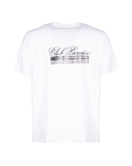  엠에스지엠 반팔 티셔츠 3440MM195 237002 white 01 BIANCO - MSGM