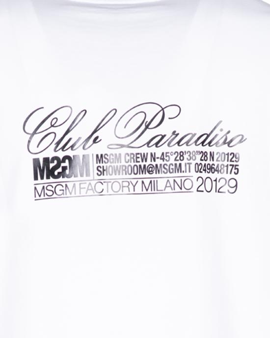  엠에스지엠 반팔 티셔츠 3440MM195 237002 white 01 BIANCO - MSGM