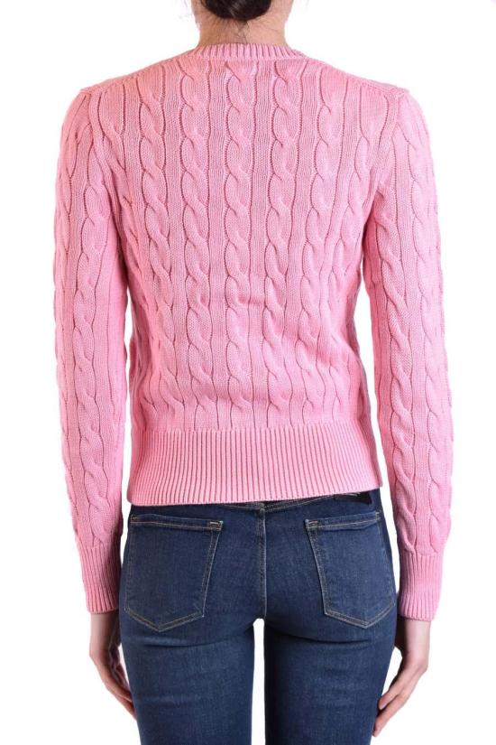 25SS 폴로 랄프로렌 포니 로고 자수 케이블 니트 크루넥 가디건 211891643004 PINK - POLO RALPH LAUREN