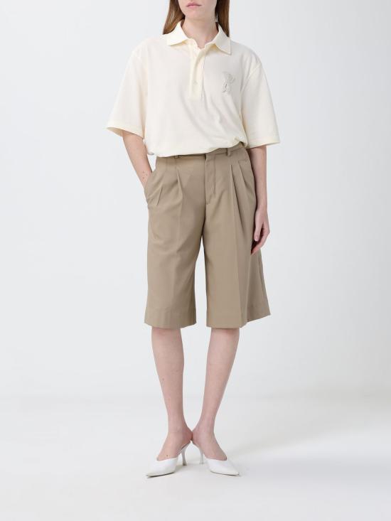 26SS 아미 톤온톤 하트 로고 코튼 패치 폴로 셔츠 UPL428JE0221 136 Beige - AMI