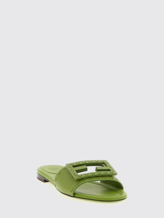 26SS 펜디 바게트 시에나 레더 슬라이드 8R8136AQY2 F1VDK Green - FENDI