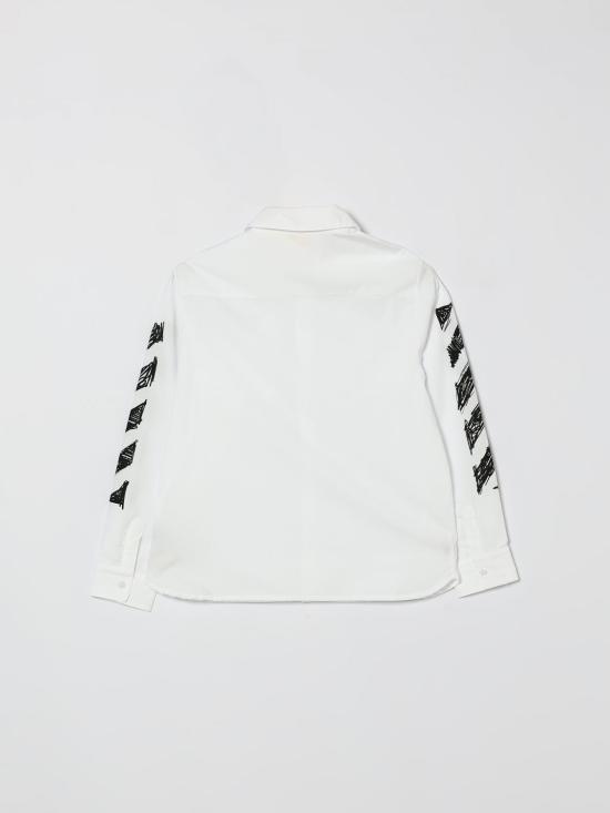 26SS [키즈] 오프화이트 셔츠 44BGA00AS26F001 100 White - OFF WHITE