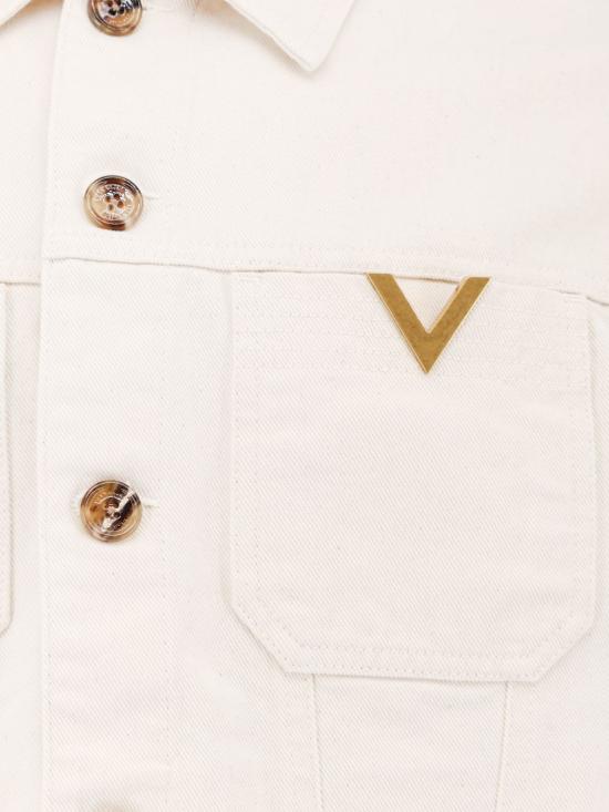 26SS 발렌티노 가라바니 V로고 데님 자켓 8V3DC14FB9W A03 Ivory - VALENTINO GARAVANI