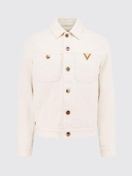 26SS 발렌티노 가라바니 V로고 데님 자켓 8V3DC14FB9W A03 Ivory - VALENTINO GARAVANI