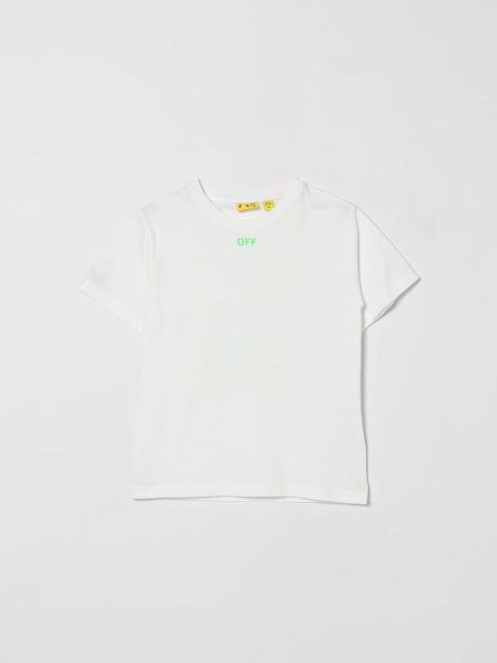 26SS [키즈] 오프화이트 티셔츠 44BAA002S26J004 100 White
