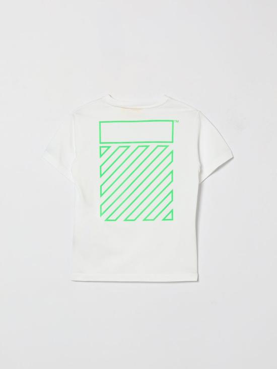 26SS [키즈] 오프화이트 티셔츠 44BAA002S26J004 100 White - OFF WHITE
