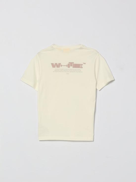 26SS [키즈] 오프화이트 티셔츠 44GAA001S26J007 100 White - OFF WHITE