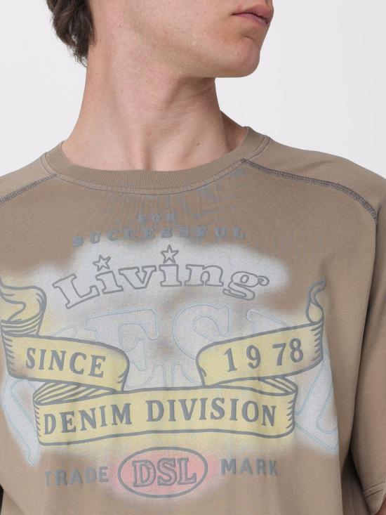 26SS 디젤 반팔 티셔츠 A238000SKBK 7FY Grey - DIESEL