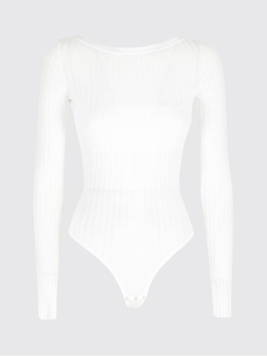 26SS 엘리자베타프랜치 긴팔 티셔츠 BK84S62E2 360 White - ELISABETTA FRANCHI